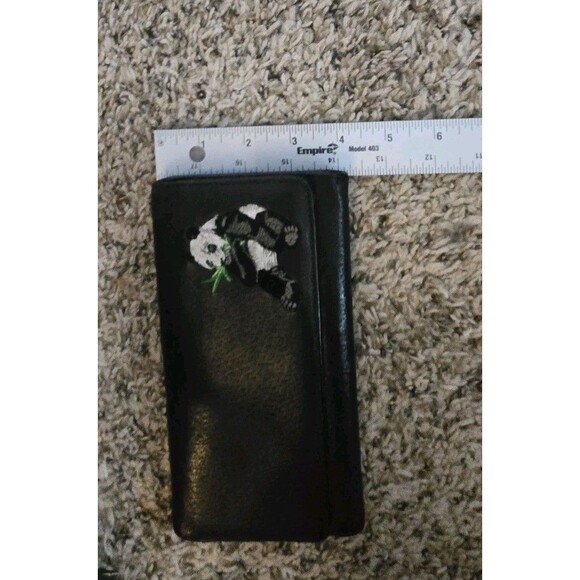 Vintage Panda Bears Handbag Wallet Set Of 2 Bamboo Leaves Green Cute Purse Tote - Picture 15 of 15